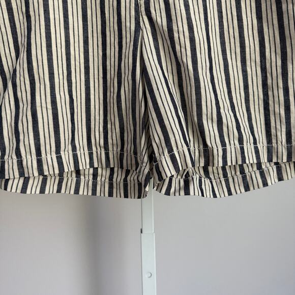 Michael Stars sz M‎ Blue White Stripe 100% Linen Summer Shorts - Picture 4 of 8